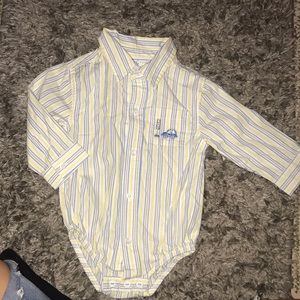 Baby boy boutique button down onesie